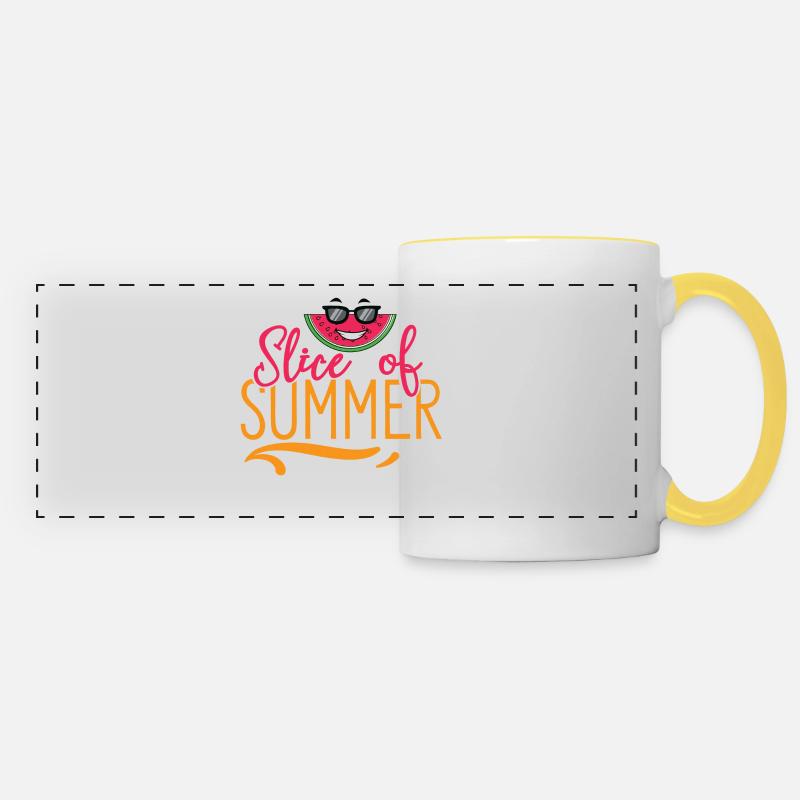 Slice of Summer - Panoramic Mug - white/yellow