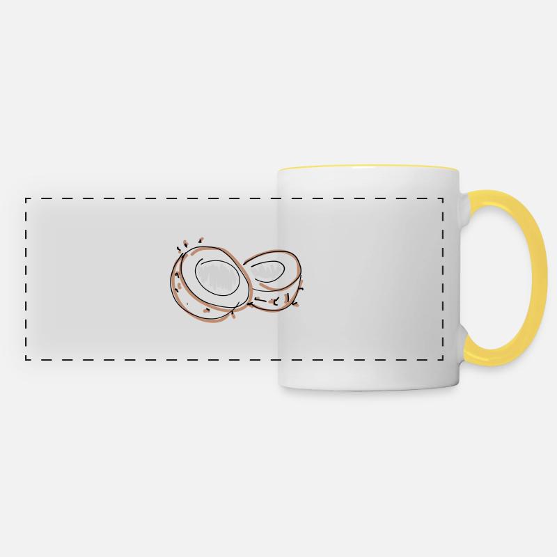 coconut - Panoramic Mug - white/yellow