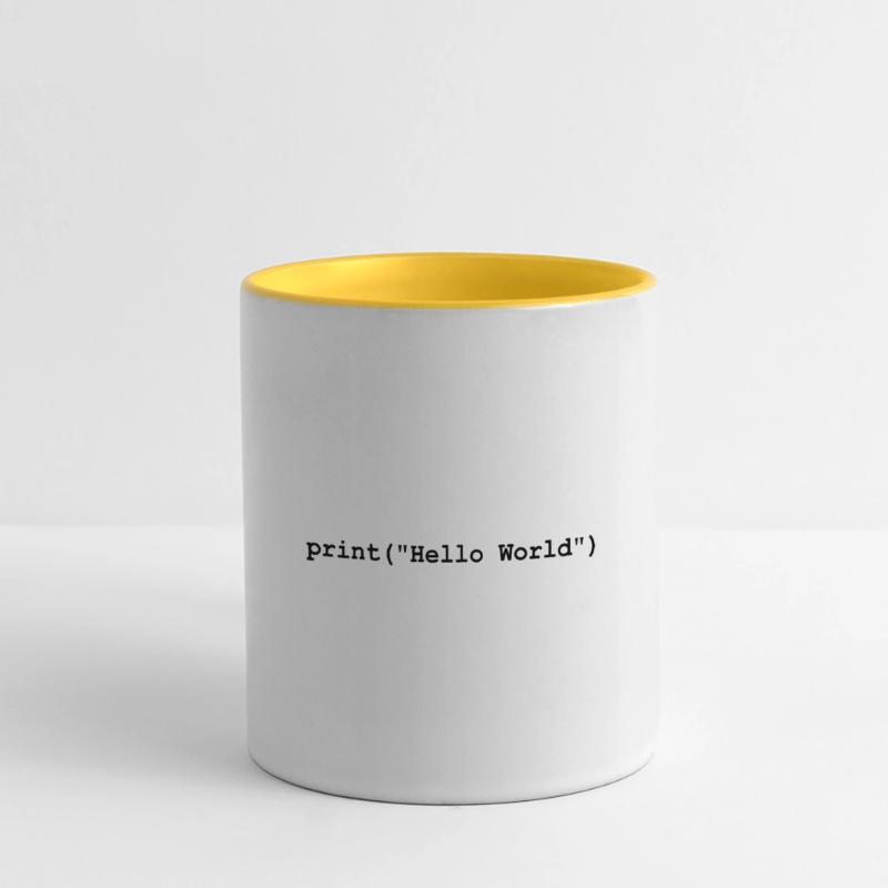Hello World Python Entwickler Programm Geschenk Panoramatasse
