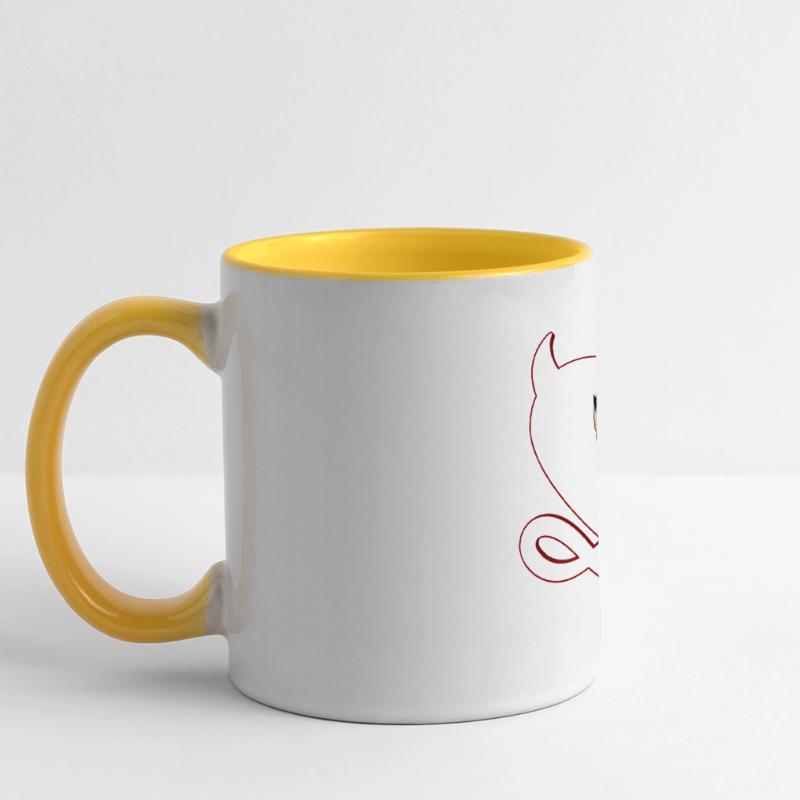 Devil with devil's heart Devil devil's female Panoramic Mug