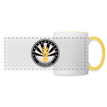 Gendarme / Gendarmerie - Mug panoramique contrasté et blanc - blanc/jaune - Devant