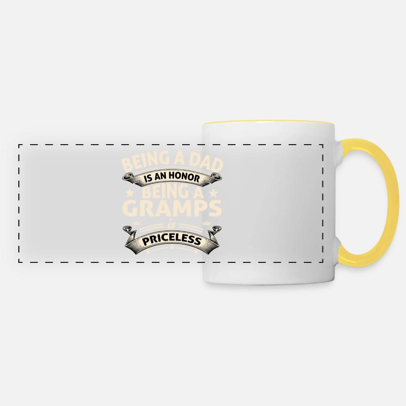 BEING A GRAMPS - Panoramic Mug - white/yellow