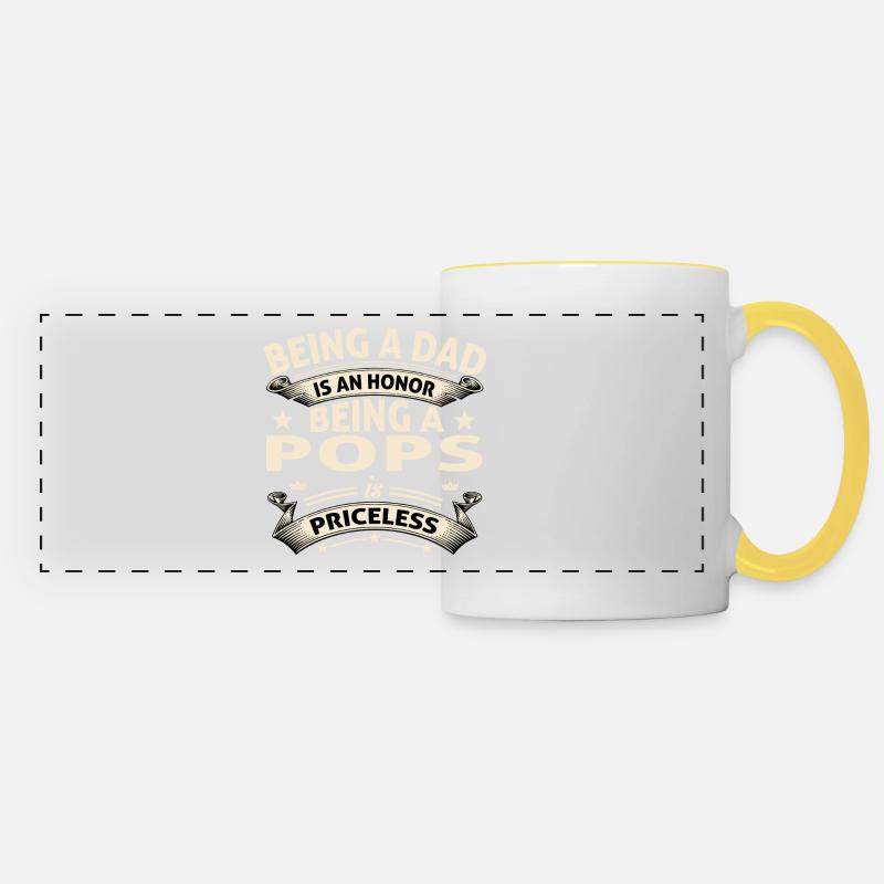 BEING A POPS - Panoramic Mug - white/yellow