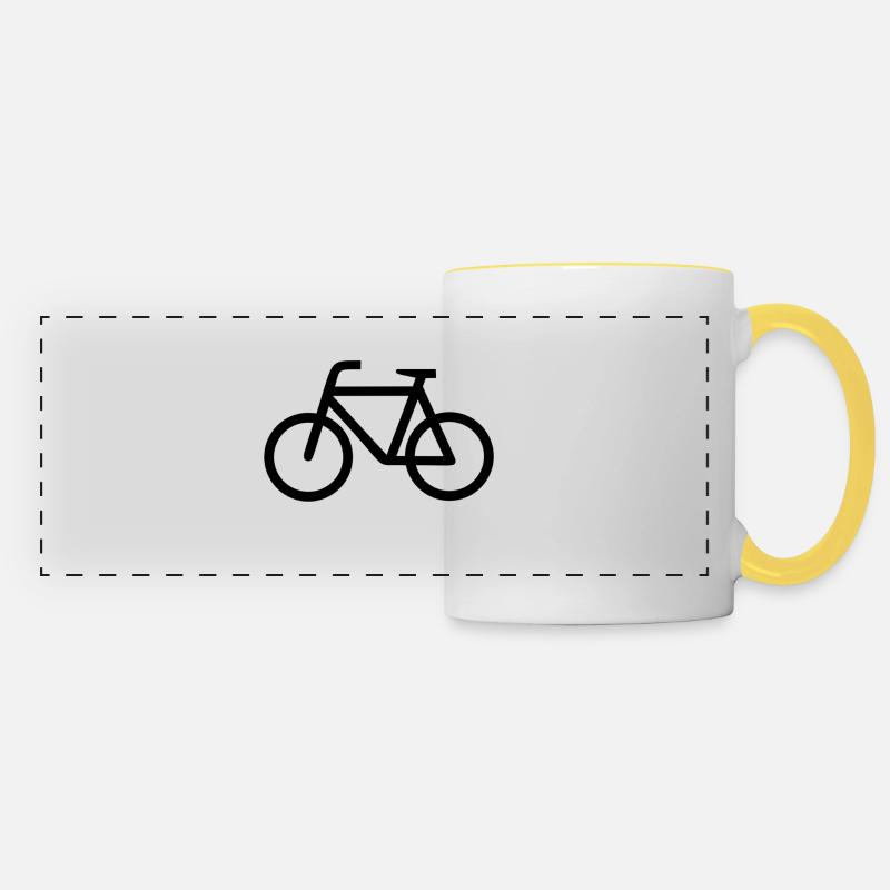 Cycling - Panoramic Mug - white/yellow