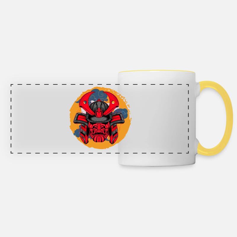 Samurai_3 - Panoramatasse - Weiß/Gelb