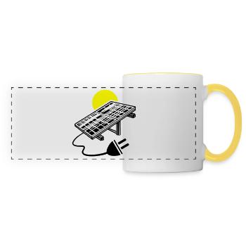 Photovoltaic System Symbol Solar Energy - Panoramic Mug - white/yellow - Front