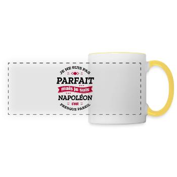 NAPOLÉON PARFAIT - PRENOM NAPOLÉON - Mug panoramique contrasté et blanc - blanc/jaune - Devant