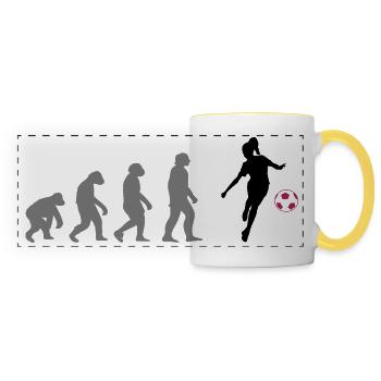 Evolution Footballer - Panoramic Mug - white/yellow - Front