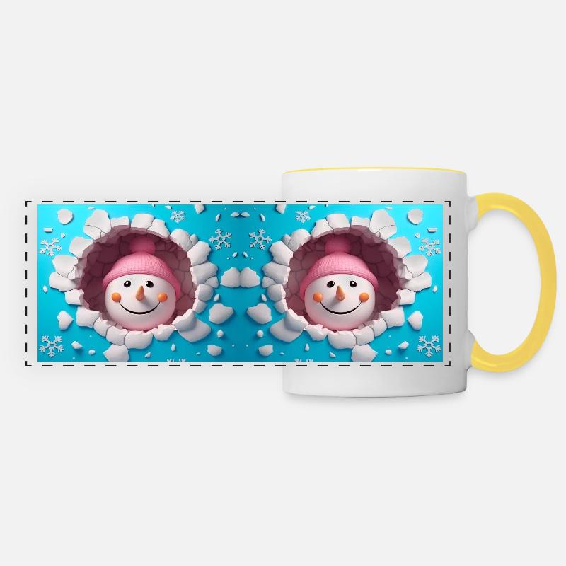 Design 9 MUG 11 OZ - Panoramatasse - Weiß/Gelb