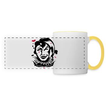Playing card joker - Panoramic Mug - white/yellow - Front