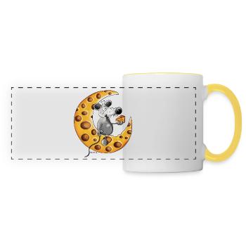The Mouse Love Cheese - Panoramic Mug - white/yellow - Front