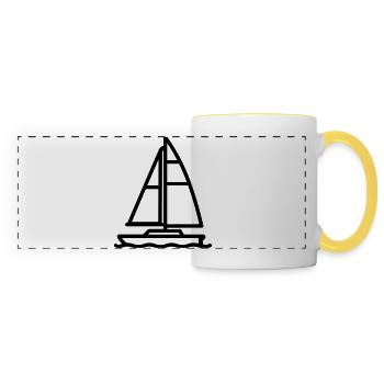 catamaran - Panoramic Mug - white/yellow - Front