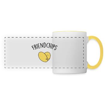Friendchips - Mug panoramique contrasté et blanc - blanc/jaune - Devant