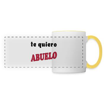 Te quiero abuelo - Panoramic Mug - white/yellow - Front
