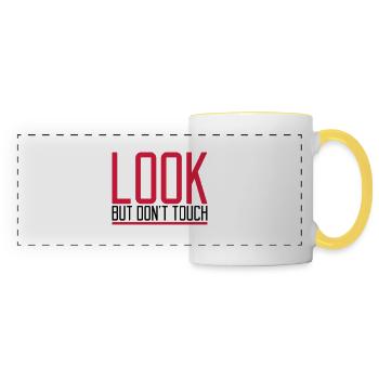 Text Dont Touch - Panoramic Mug - white/yellow - Front