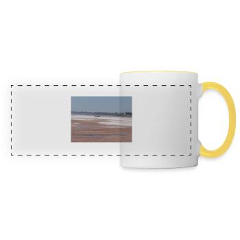 Home déco nature inspiation - Mug panoramique contrasté et blanc - blanc/jaune - Devant