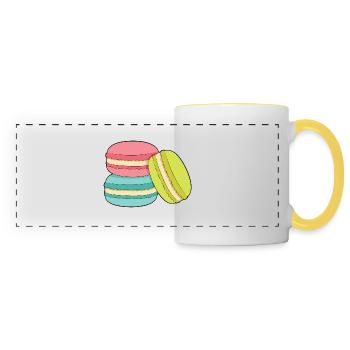 Macaroons - Panoramic Mug - white/yellow - Front