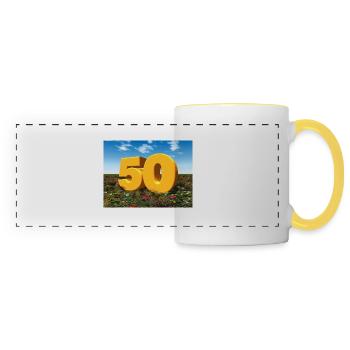 Year 50 - Panoramic Mug - white/yellow - Front