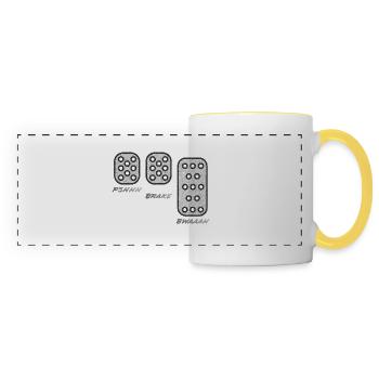PSHHH - Pression de suralimentation - Mug panoramique contrasté et blanc - blanc/jaune - Devant