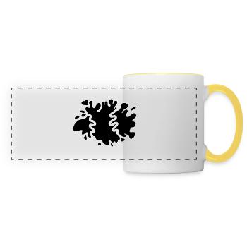 Splashes of color - Panoramic Mug - white/yellow - Front