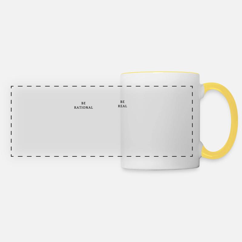 Be real - Panoramic Mug - white/yellow