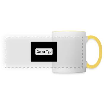 Geiler Typ - Panoramatasse - Weiß/Gelb - Vorne