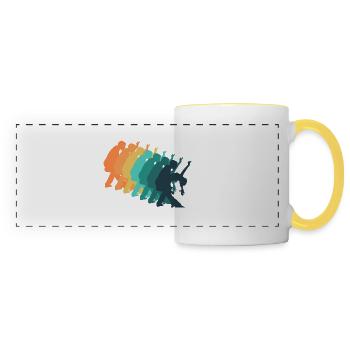 Retro dance - Panoramic Mug - white/yellow - Front