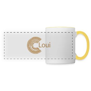 Pour Loui - Mug panoramique contrasté et blanc - blanc/jaune - Devant