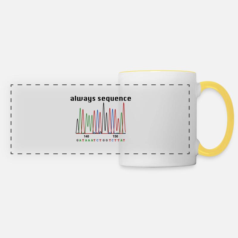 always sequence - Panoramic Mug - white/yellow