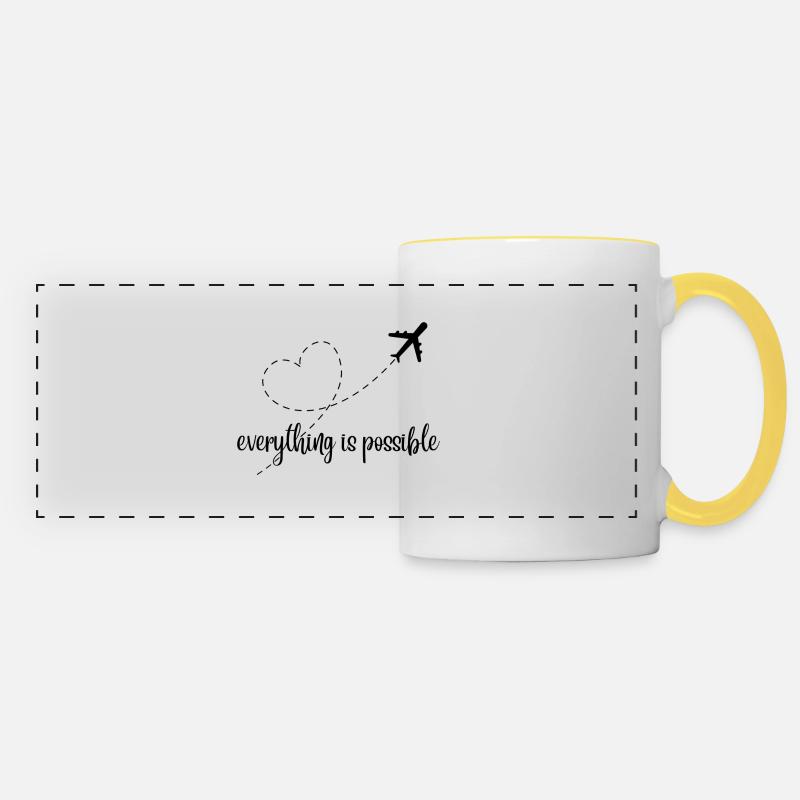 Everything is possible - Panoramic Mug - white/yellow