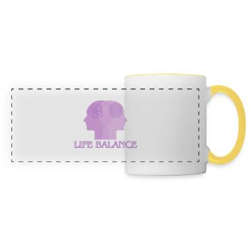 Life balance - Panoramic Mug - white/yellow - Front