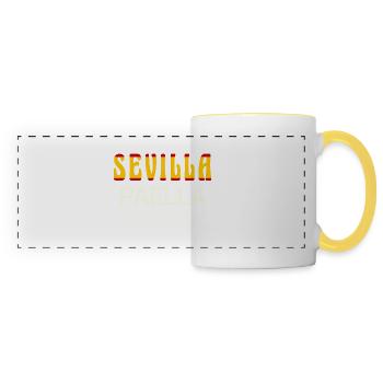 Sevilla Espana Paella Funny - Panoramatasse - Weiß/Gelb - Vorne