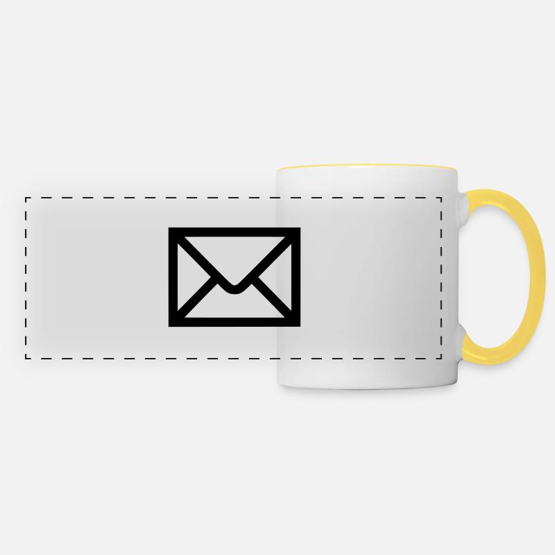 Letter - post - Email - Panoramic Mug - white/yellow