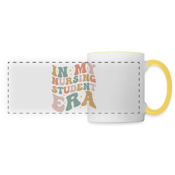 In My School Nurse Era In My Nursing Student Era - Panoramic Mug - white/yellow - Front