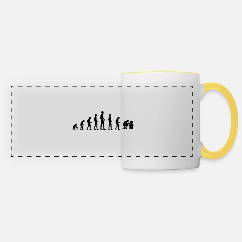 evolution - Panoramic Mug - white/yellow