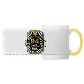 1943 OCTOBER - Panoramic Mug - white/yellow - Front