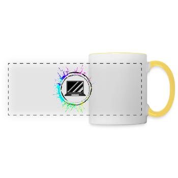 Laptop Symbol Bunt - Panoramatasse - Weiß/Gelb - Vorne