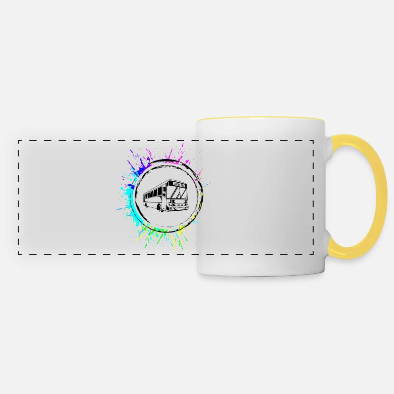 School Bus School Bunt - Panoramic Mug - white/yellow