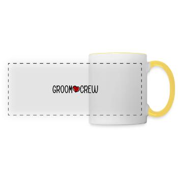 Équipage de palefrenier - Mug panoramique contrasté et blanc - blanc/jaune - Devant