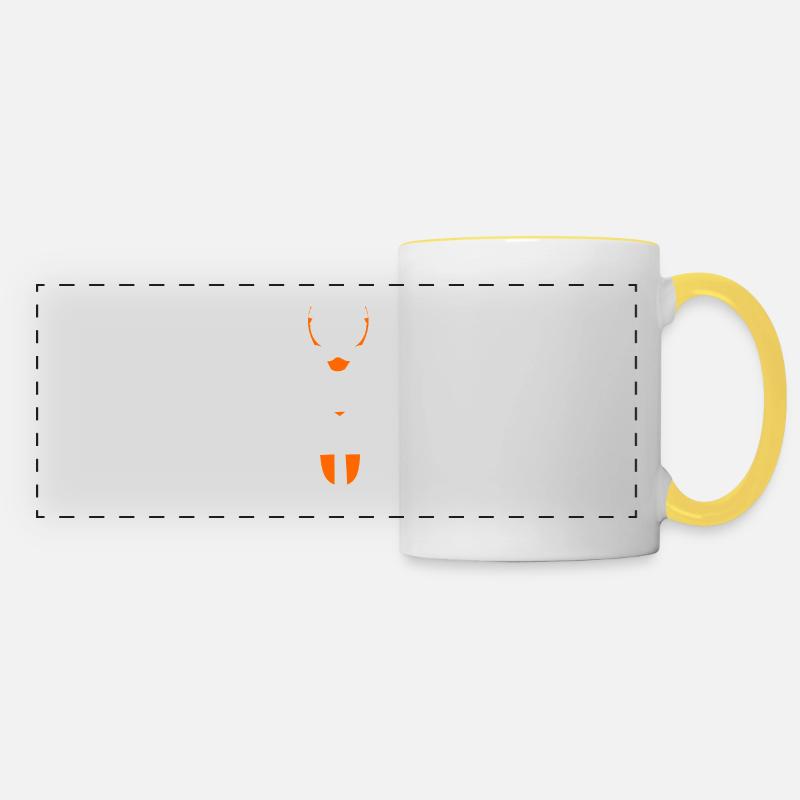 lucane - Mug panoramique contrasté et blanc - blanc/jaune