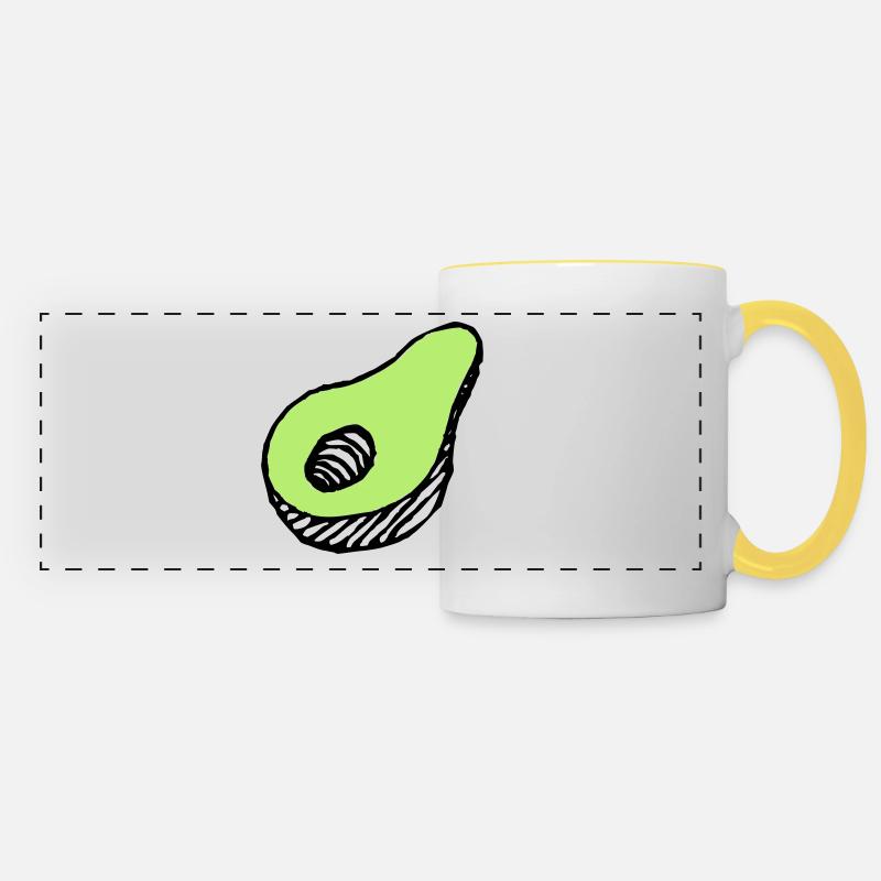 Avocado - Panoramatasse - Weiß/Gelb