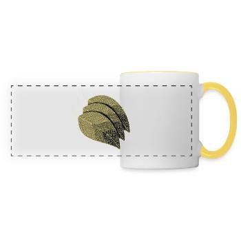 Leaves Decorative - Panoramic Mug - white/yellow - Front