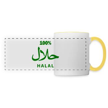 Halal - Panoramatasse - Weiß/Gelb - Vorne
