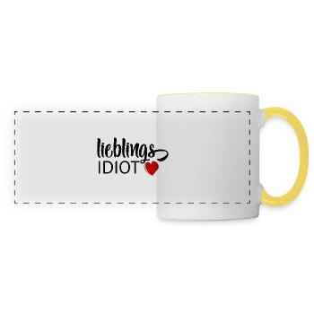 Favorite idiot - Panoramic Mug - white/yellow - Front