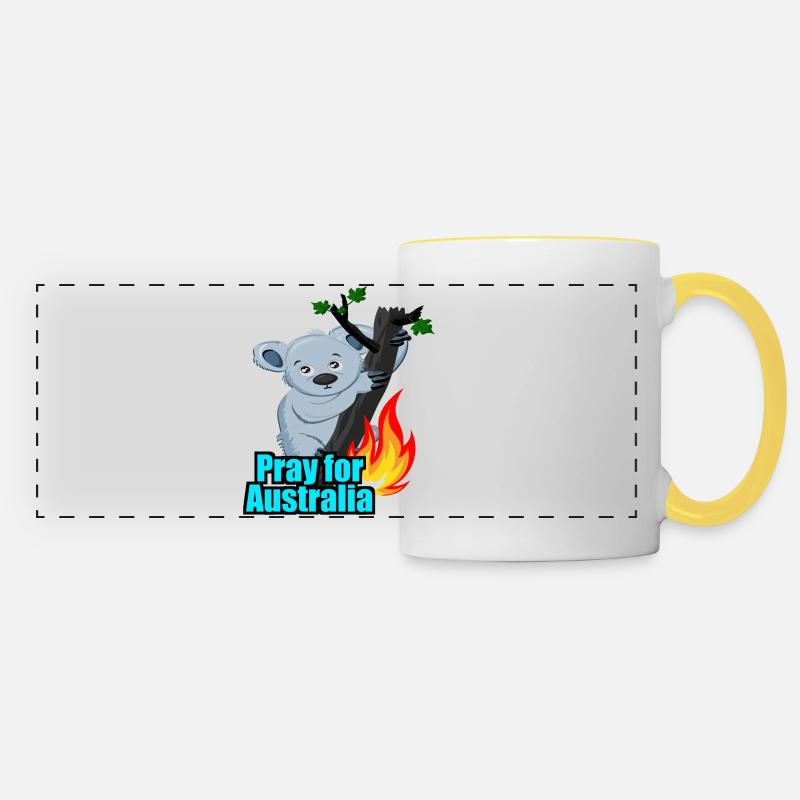 australia - pray for australia - Panoramic Mug - white/yellow