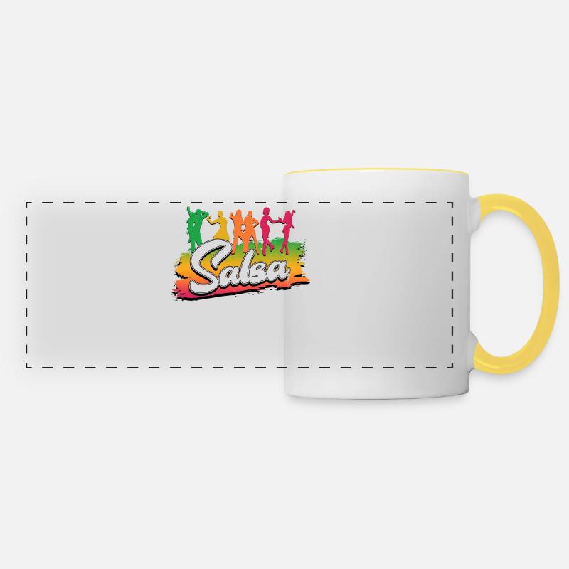 salsa - Tazza panoramica - bianco/giallo