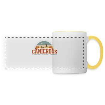 canicross, canicross Pfad, Hunde - Panoramatasse - Weiß/Gelb - Vorne