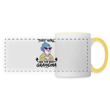 best grandma - Panoramic Mug - white/yellow - Front