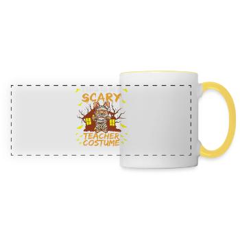 C’est mon effrayant professeur Costume School Halloween - Mug panoramique contrasté et blanc - blanc/jaune - Devant