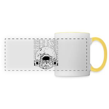 Astronomie Music Lover Univers Radio Space Stars - Mug panoramique contrasté et blanc - blanc/jaune - Devant